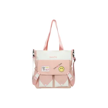 Techson Nylon Shoulder Bag Crossbody Bag Medium Size Unisex Pink/Beige Yellow/Green/Black/Purple