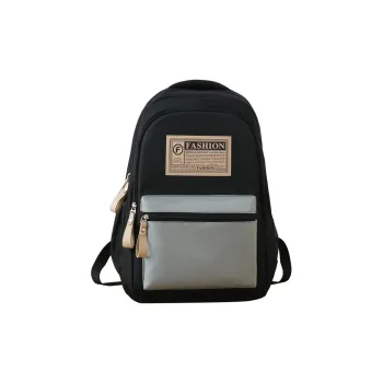 GEERDUN Canvas Backpack Unisex Light Gray/Black/Dark Gray/Navy Blue/Jasper