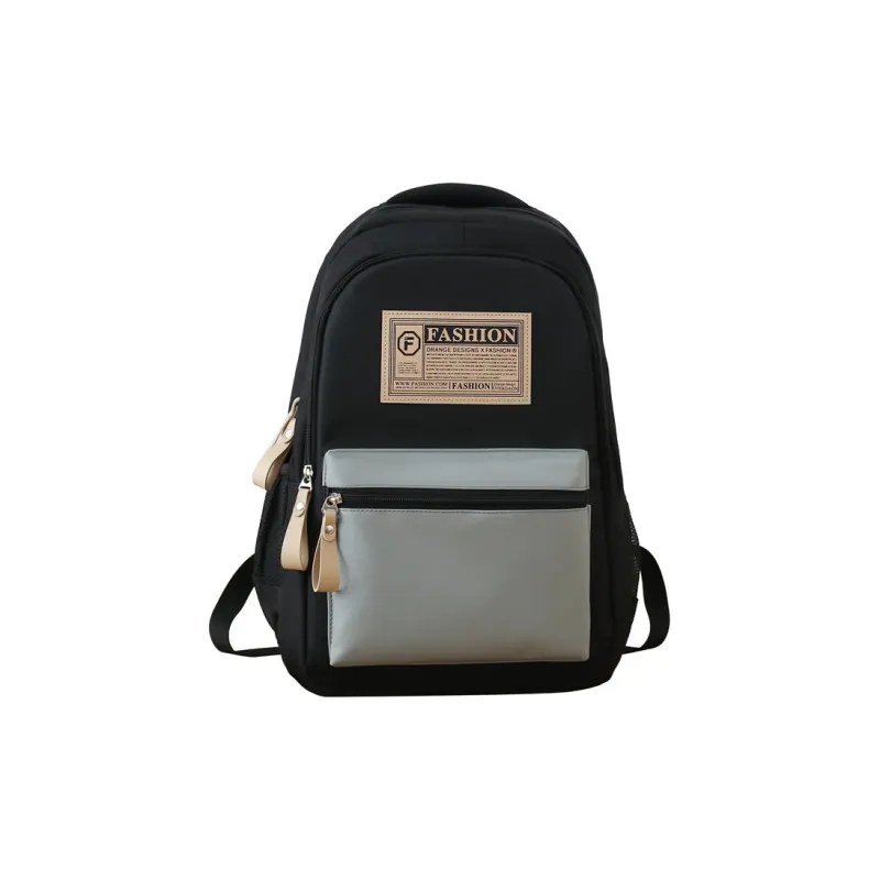 GEERDUN Canvas Backpack Unisex Light Gray/Black/Dark Gray/Navy Blue/Jasper-0