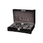 [10 Watch Slot]Black Microfiber Leather+Gray Fleece