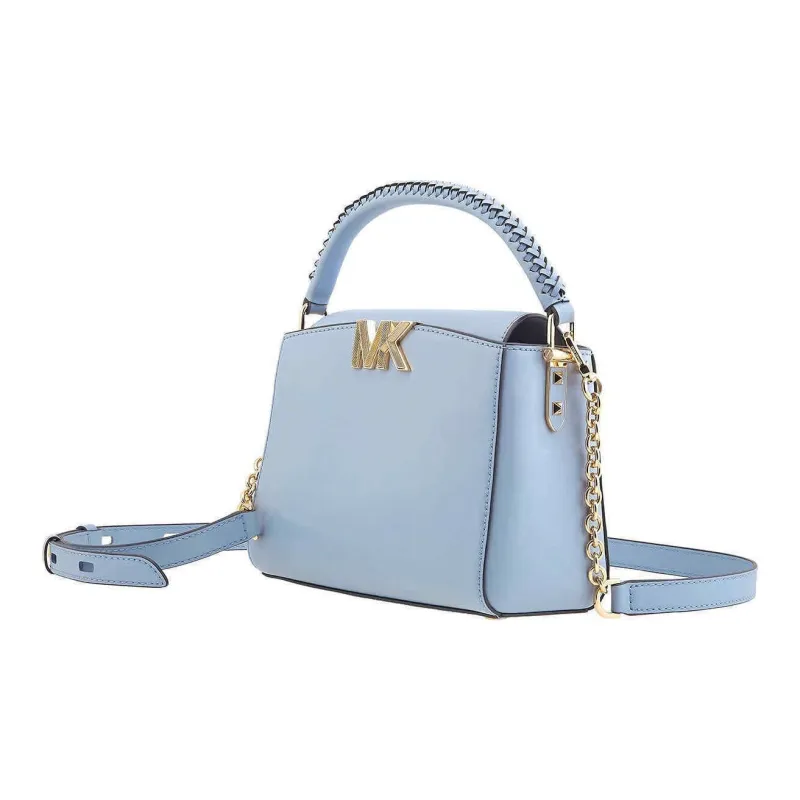 MICHAEL KORS Karlie Leather Shoulder Bag, Crossbody Bag, Handbag Small Size Women's Light Blue-3