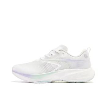 QIAODAN Rapid 2.0 Cushioning Wear Resistant Low Top Long Distance Running Shoes Women's White Purple
