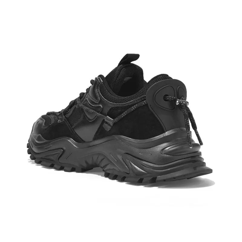 Masongarments Shark Tooth No. 2 Cushioning Height Increasing Low-Top Chunky Sneakers Unisex Black-2
