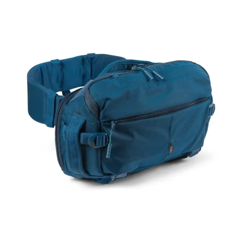 5.11 Water repellent Nylon Fanny Pack Trumpets Unisex Black/Gray/Blue-10