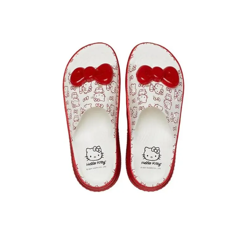 Crocs Stomp Slide Hello Kitty 50th Anniversary Red Glitter Women's-4