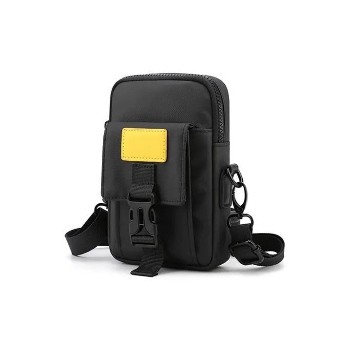 GKY Nylon Crossbody Bag Shoulder Bag Cell Phone Pouch Fanny Pack Small Size Men's Blue/Black/Gray-2