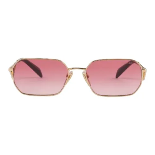 PRADA Triangle logo Rectangle logo-print Sunglasses