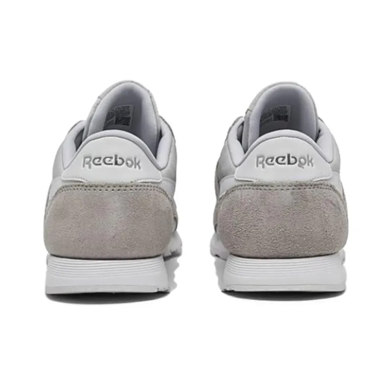 Reebok Classic Nylon Cushioning Wear-Resistant Low-Top Running Shoes Women's Gray White-3