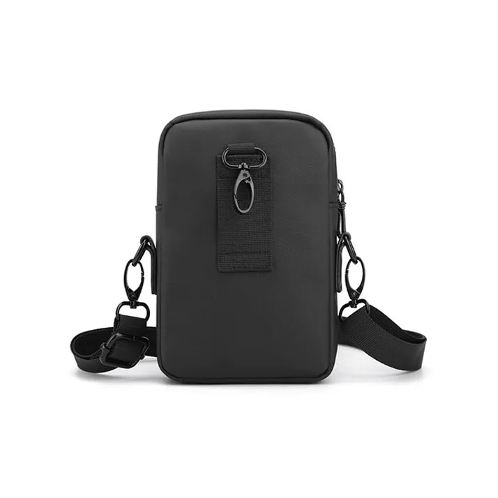 GKY Nylon Crossbody Bag Shoulder Bag Cell Phone Pouch Fanny Pack Small Size Men's Blue/Black/Gray-4