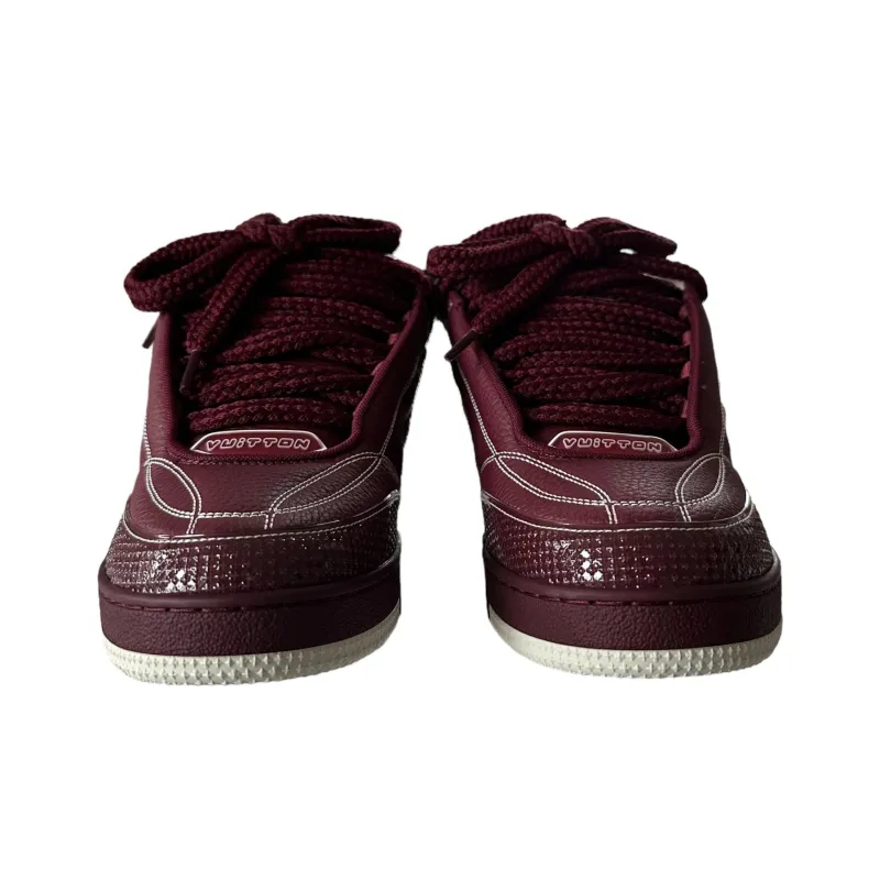 LOUIS VUITTON Skate Low Top Skateboard Shoes Men's Deep Red-3