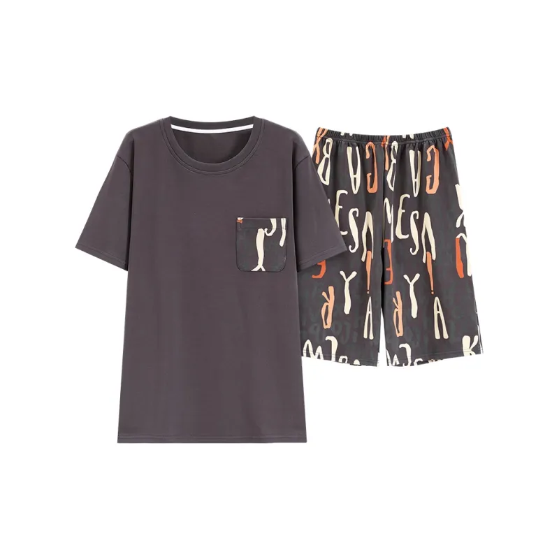 Mulong Family Pajama Set Men's Brown-0