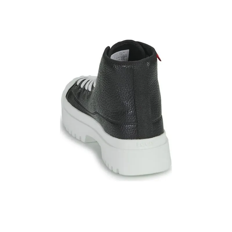 Levi's Wear resistant And Waterproof High Top Casual Shoes Women's Black-4