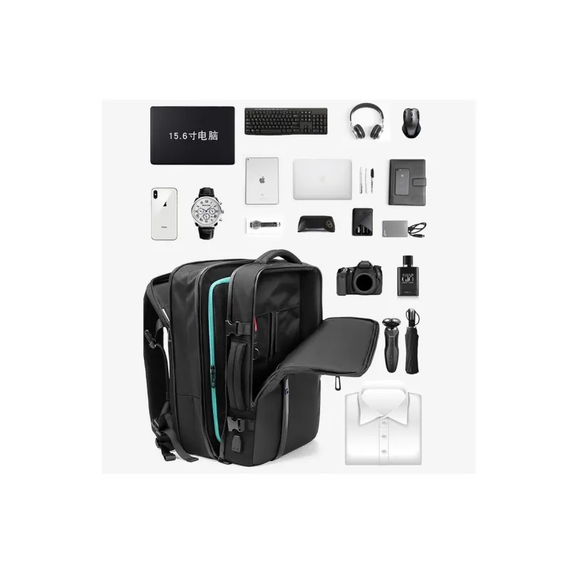 ReeYee Oxford Backpack Large Size Unisex Black-1