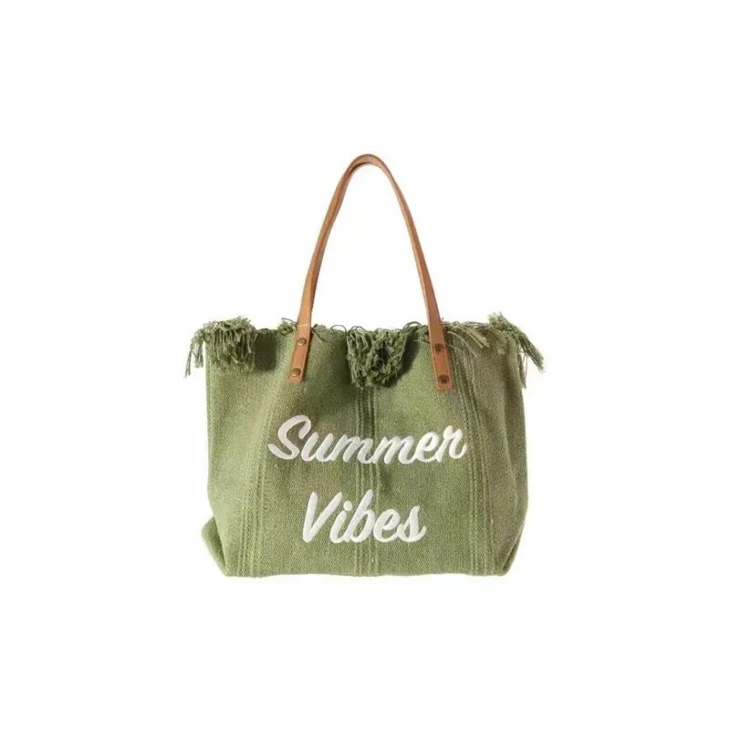 Dusen Kangaroo Canvas Bag, Shoulder Bag Women's White/Khaki/Green/Pink/Black-7