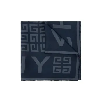 GIVENCHY Silk Scarves Women's Marine Blue