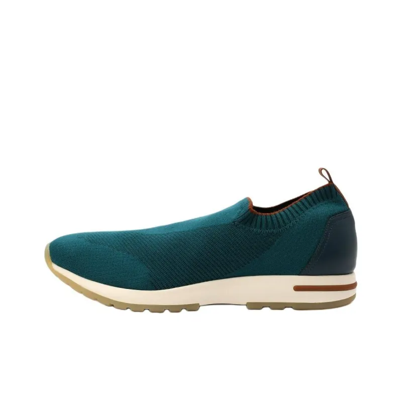 Loro Piana Low Top Casual Shoes Men's Green-0