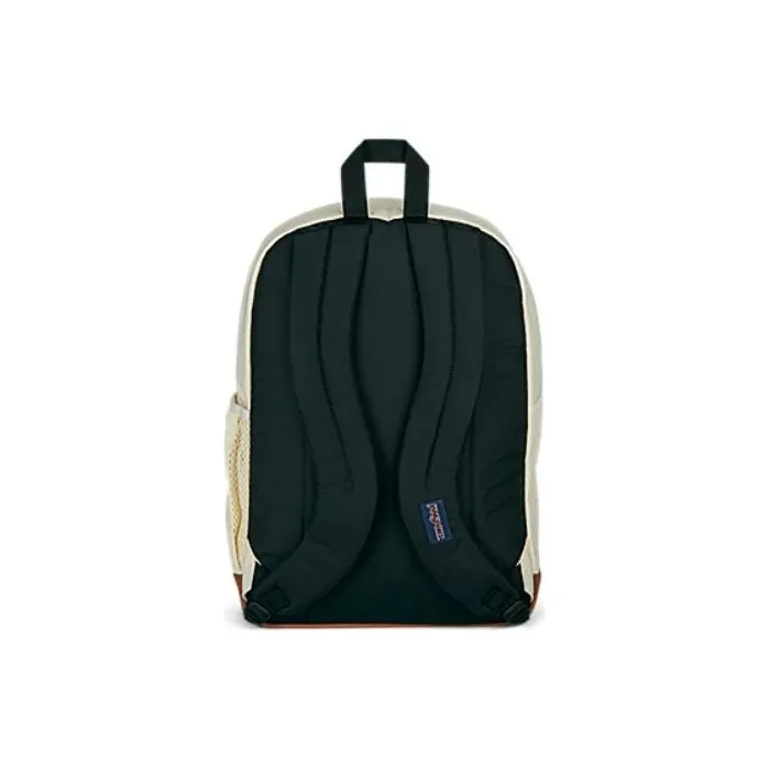 JanSport Synthetic Leather Backpack Unisex Coconut Color-3