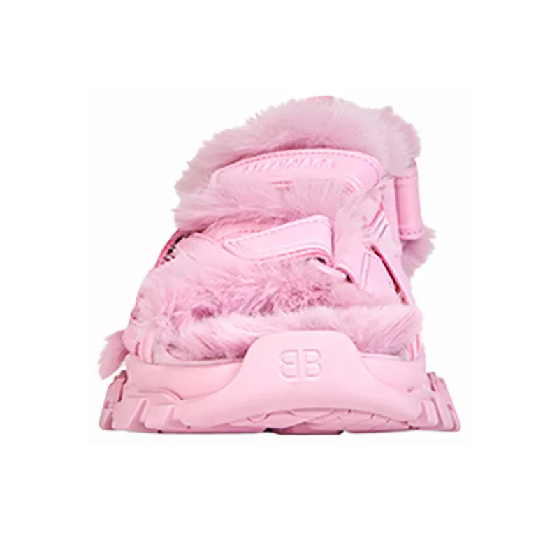 Balenciaga Track Sandal Fake Fur Pink Women's-3