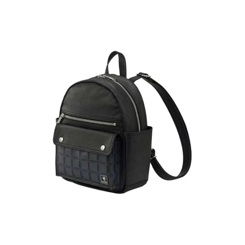 PORTER PU With Leather And Canvas Backpack Unisex Black-1