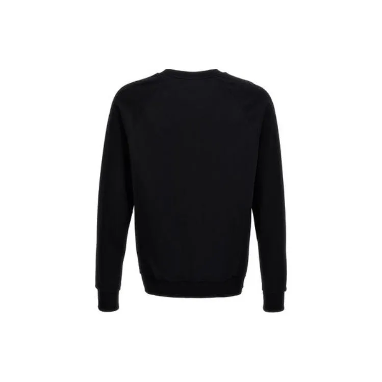 BALMAIN Logo Flocked Crewneck Sweatshirt-1