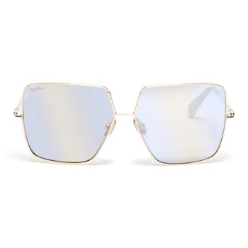 MaxMara Metal Irregular Shape Sunglasses Women's Gold