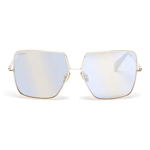 MaxMara Metal Irregular Shape Sunglasses Women's Gold