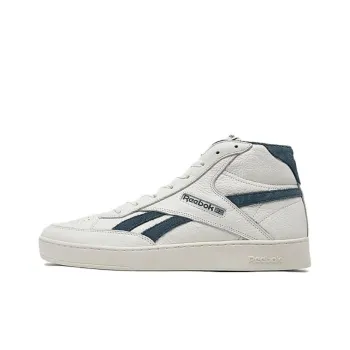 Reebok Club C 85 From Hi Casual Cushioning Wear-Resistant Mid-Top Skateboard Shoes Men's White Blue