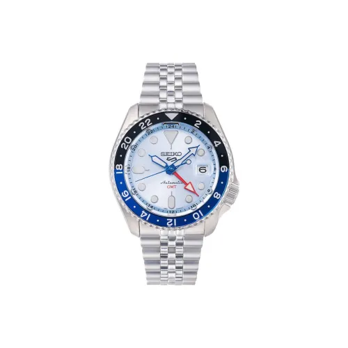 SEIKO Automatic Mechanical Movement Stainless Steel Strap Watch 42.5mm Unisex Blue Dial SSK029K1