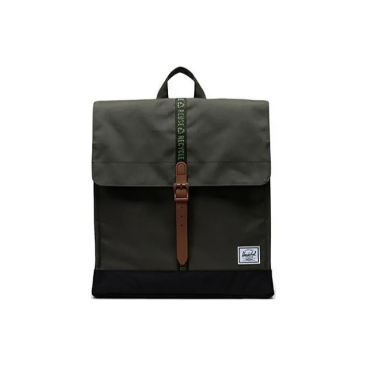 Herschel Recycled Material Backpack Medium Size Unisex Twilight Forest Green/Classic Black-3
