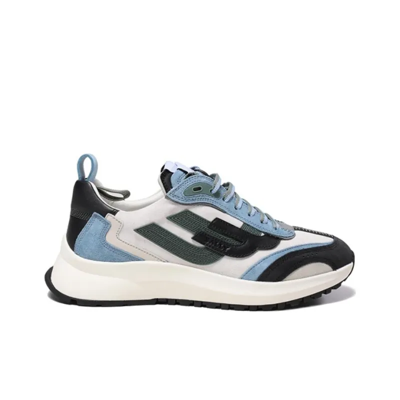 BALLY Abrasion Resistant Low Top Sports Casual Shoes Men's Black Gray Blue-1