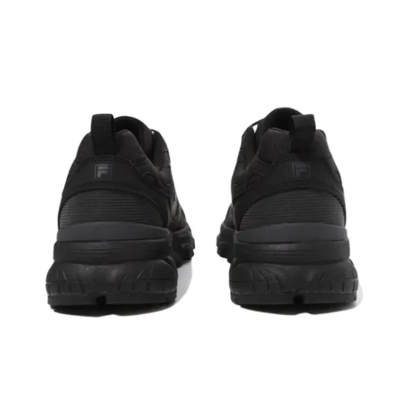 FILA Cushioning Breathable Low Top Running Shoes Unisex Black-3