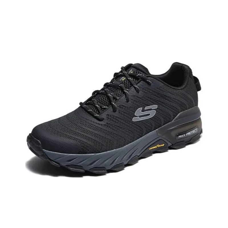 Skechers Cushioned Slip Resistant Low Top Outdoor Shoes Men's Black-2