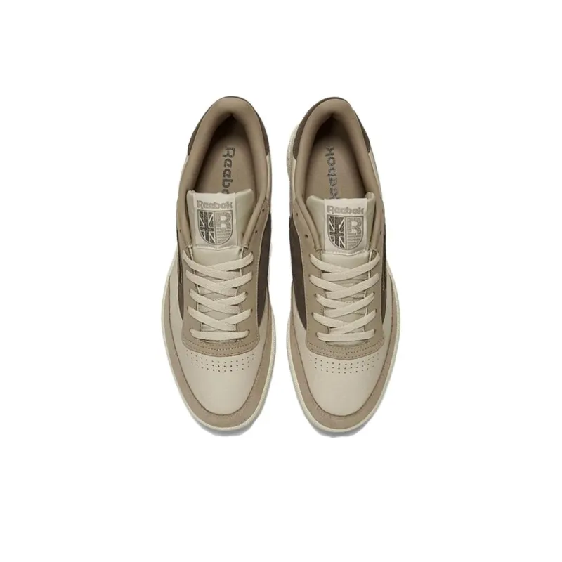 Reebok Club C 85 Casual Cushioning Wear Resistant Low Top Skateboard Shoes Men's Ecru-2