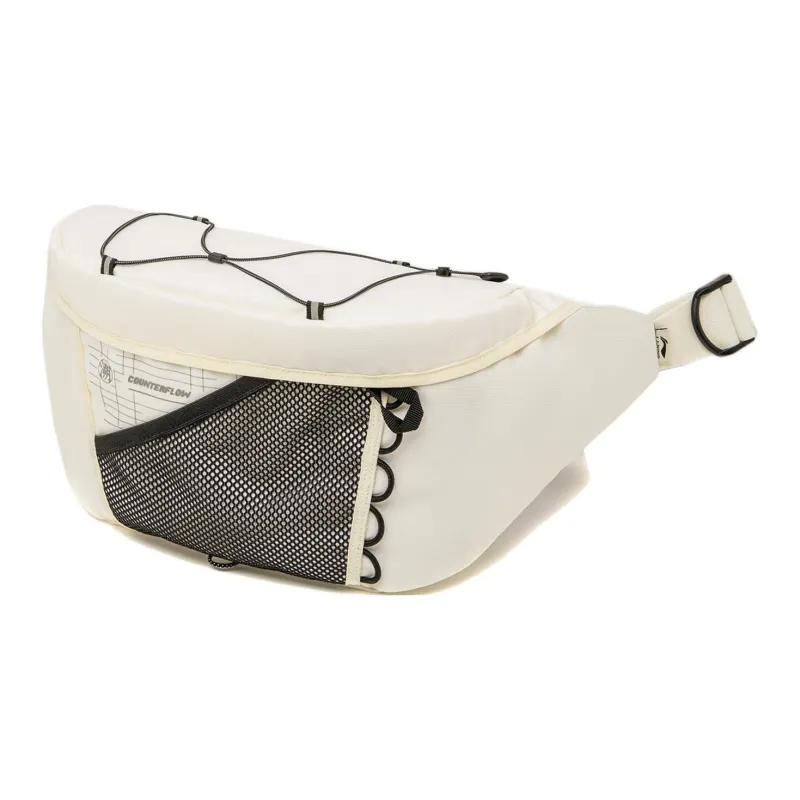 LiNing CF Polyamide One Shoulder Crossbody Fanny Pack Regular Unisex Ivory-2