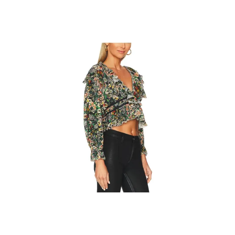 FREE PEOPLE Crop Tops Women's Green-2