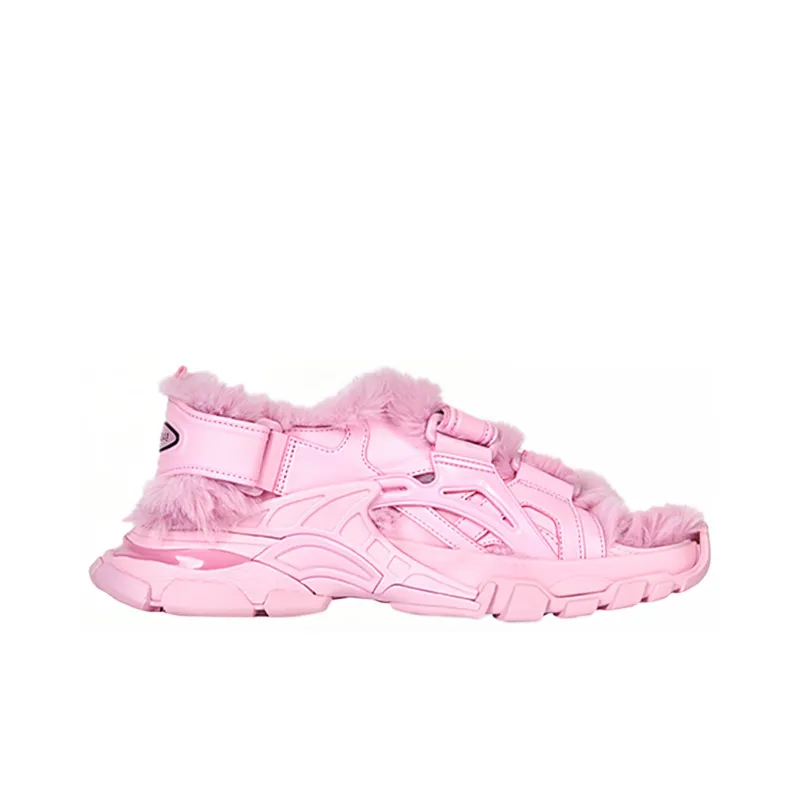 Balenciaga Track Sandal Fake Fur Pink Women's-1