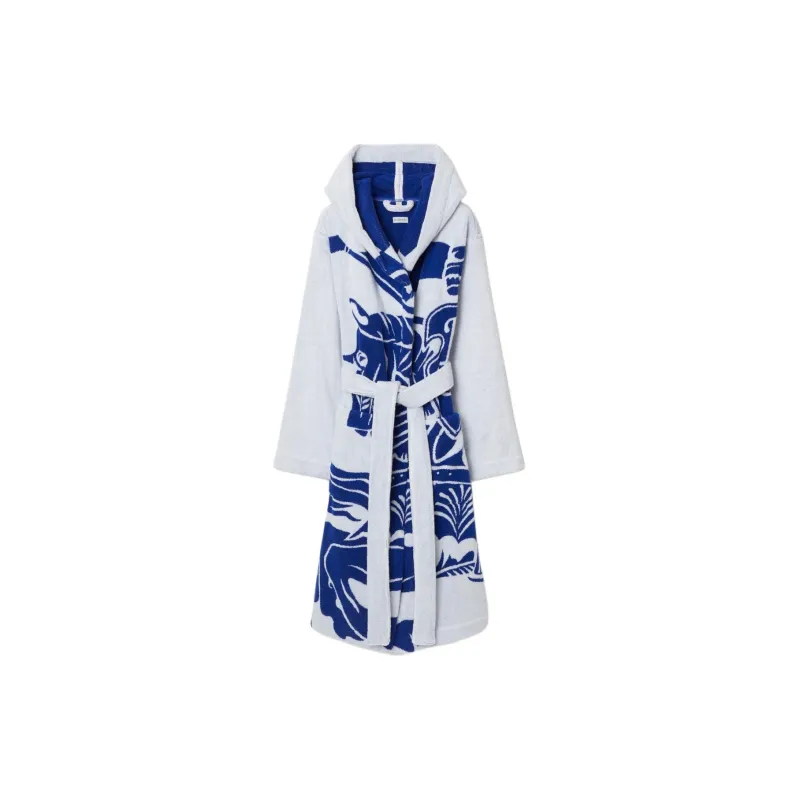 Burberry Pajama Robe Unisex White Blue-0