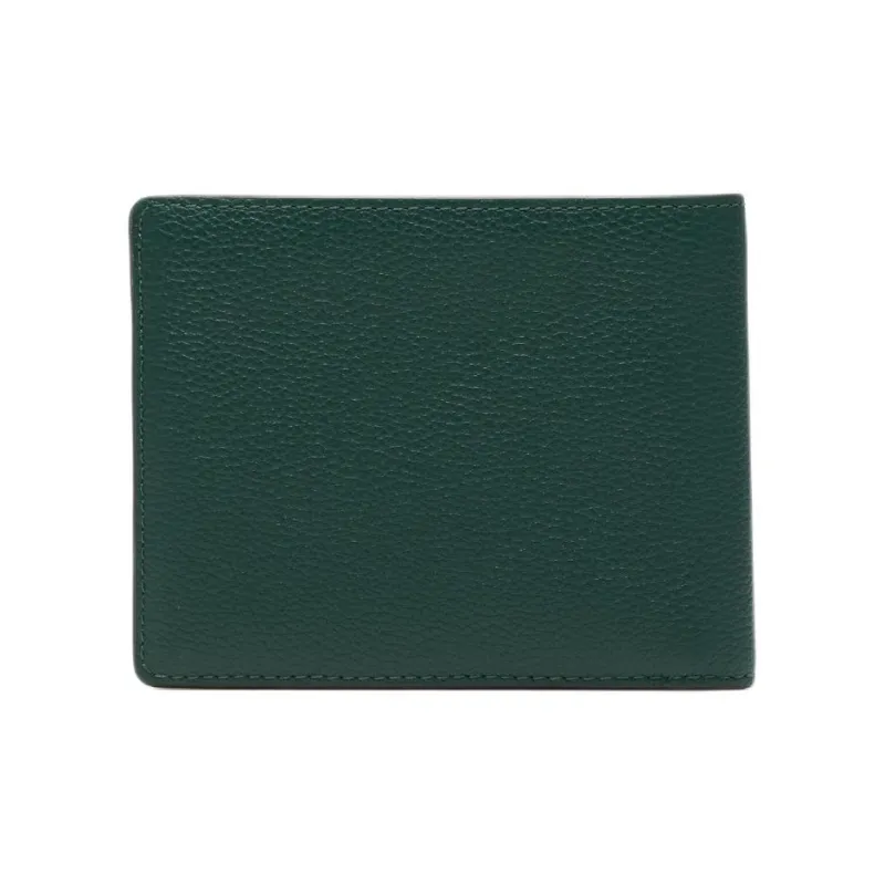 Delvau Jumping Calf Calfskin Wallet Men's Forest Green-1
