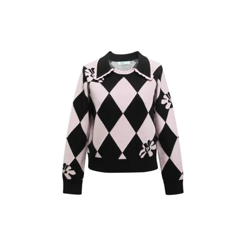 Duoyi Knitwear Women's Pink/Black Plaid