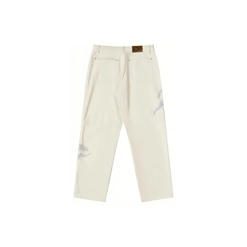 EMPTY REFERENCE Casual Pants Unisex Gray White-1