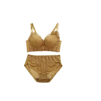 Flowers In Water Underwear Set Women's Ginger Yellow
