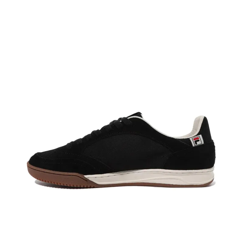 FILA Anti Slip And Wear Resistant Lightweight Low Top Skateboard Shoes Unisex Black White-0