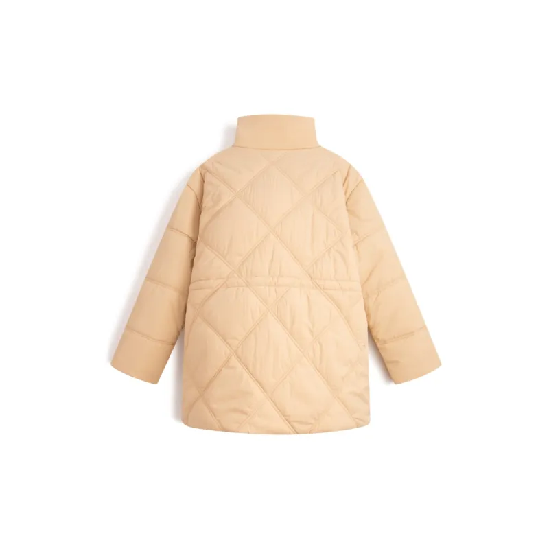 CALVIN KLEIN Puffer Jacket Women's Ivory Yellow-1