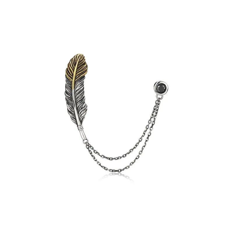 IDEAGEMER 925 Sterling Silver Brooches Men's-3