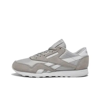 Reebok Classic Nylon Cushioning Wear-Resistant Low-Top Running Shoes Women's Gray White