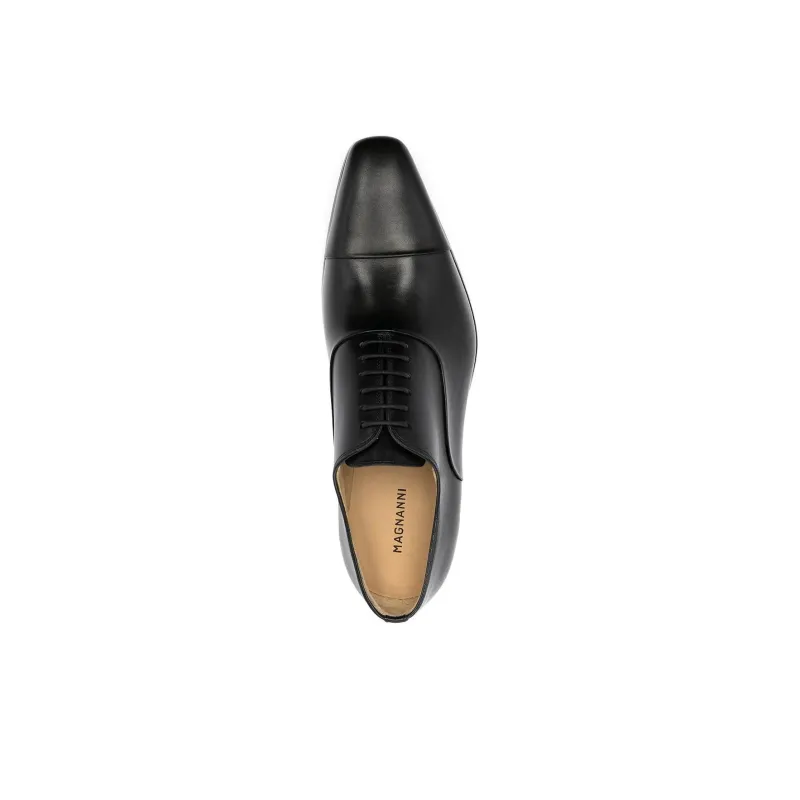 Magnanni Negro Leather Oxford Shoes-4