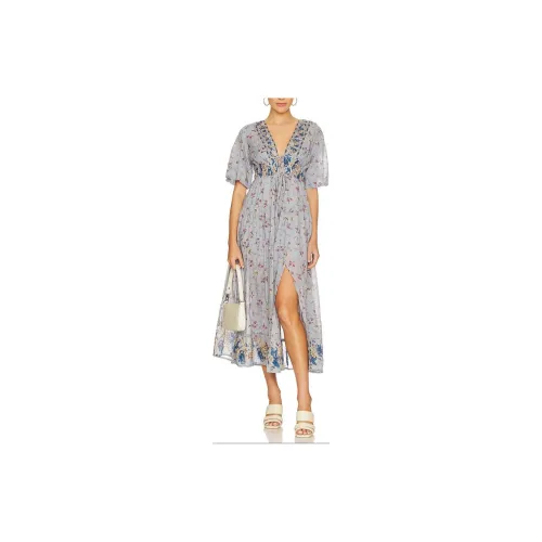 FREE PEOPLE Short-Sleeved Dresses Women's Gray