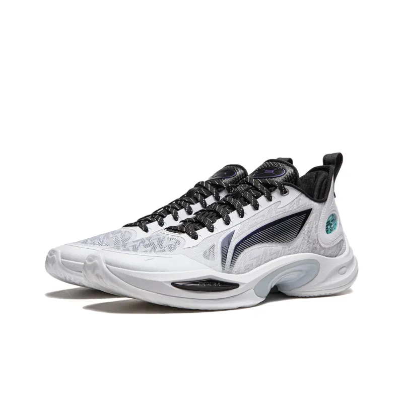 LINING Super Light 2024 Basketball Shoes Men Low Top Standard White/Black-2