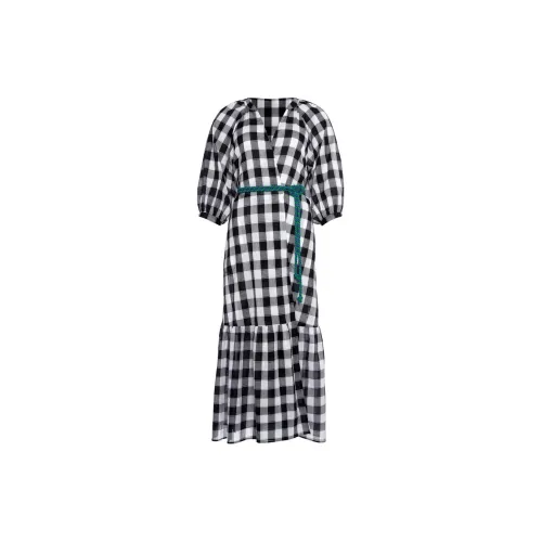 Eres Chess Check-patterned Cotton Dress