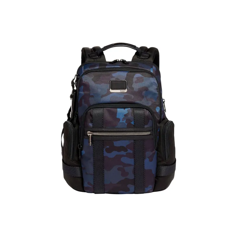 TUMI Alpha Bravo Nylon Backpack Men's Marine Blue Camouflage-0